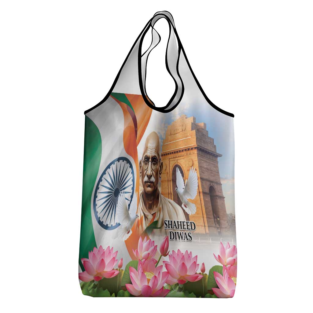 India Gandhi Martyr's Day Grocery Bag Shaheed Diwas Ashoka Chakra