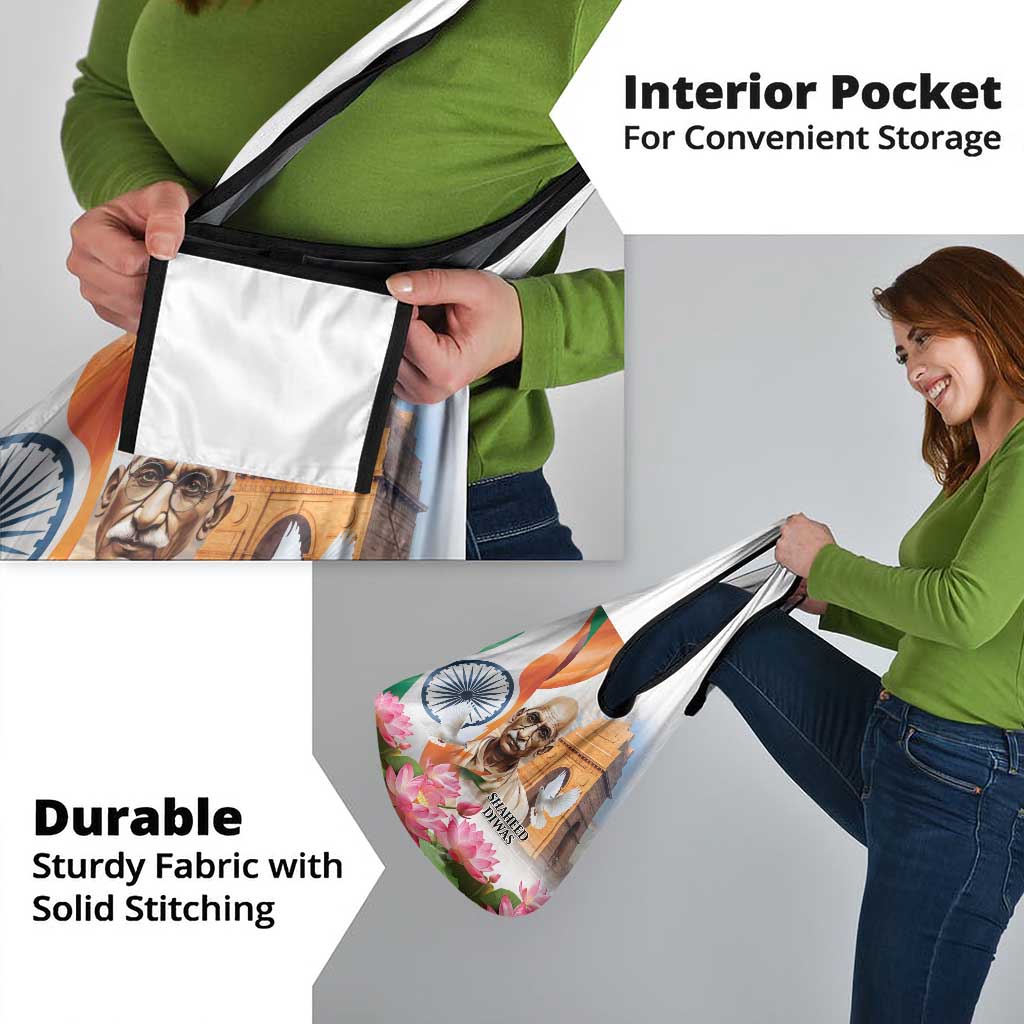 India Gandhi Martyr's Day Grocery Bag Shaheed Diwas Ashoka Chakra