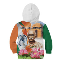 India Gandhi Martyr's Day Kid Hoodie Shaheed Diwas Ashoka Chakra - Wonder Print Shop