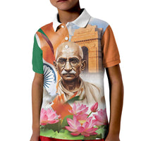 India Gandhi Martyr's Day Kid Polo Shirt Shaheed Diwas Ashoka Chakra - Wonder Print Shop
