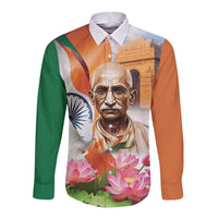 India Gandhi Martyr's Day Long Sleeve Button Shirt Shaheed Diwas Ashoka Chakra