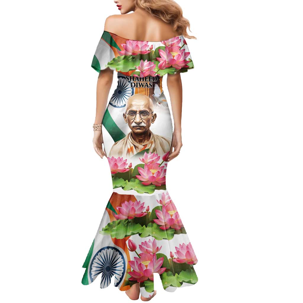 India Gandhi Martyr's Day Mermaid Dress Shaheed Diwas Ashoka Chakra - Wonder Print Shop
