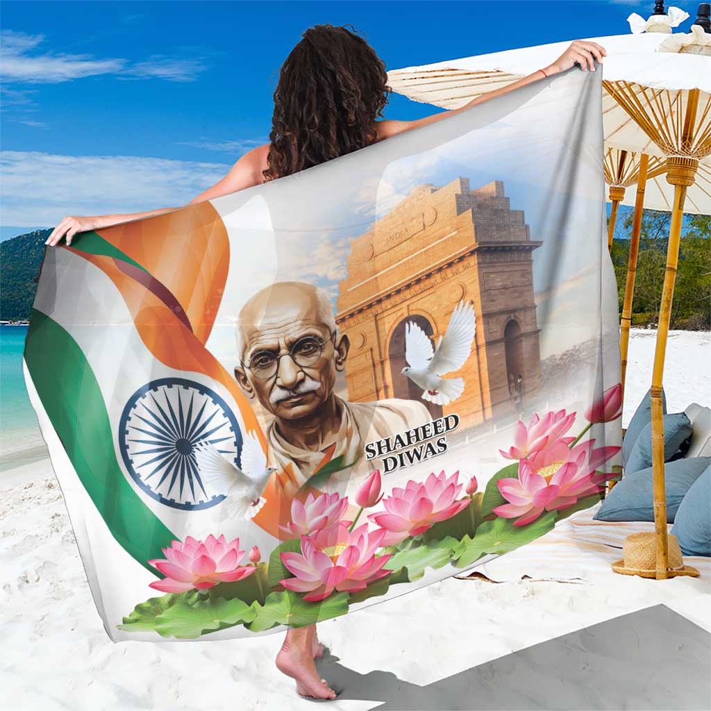 India Gandhi Martyr's Day Sarong Shaheed Diwas Ashoka Chakra - Wonder Print Shop