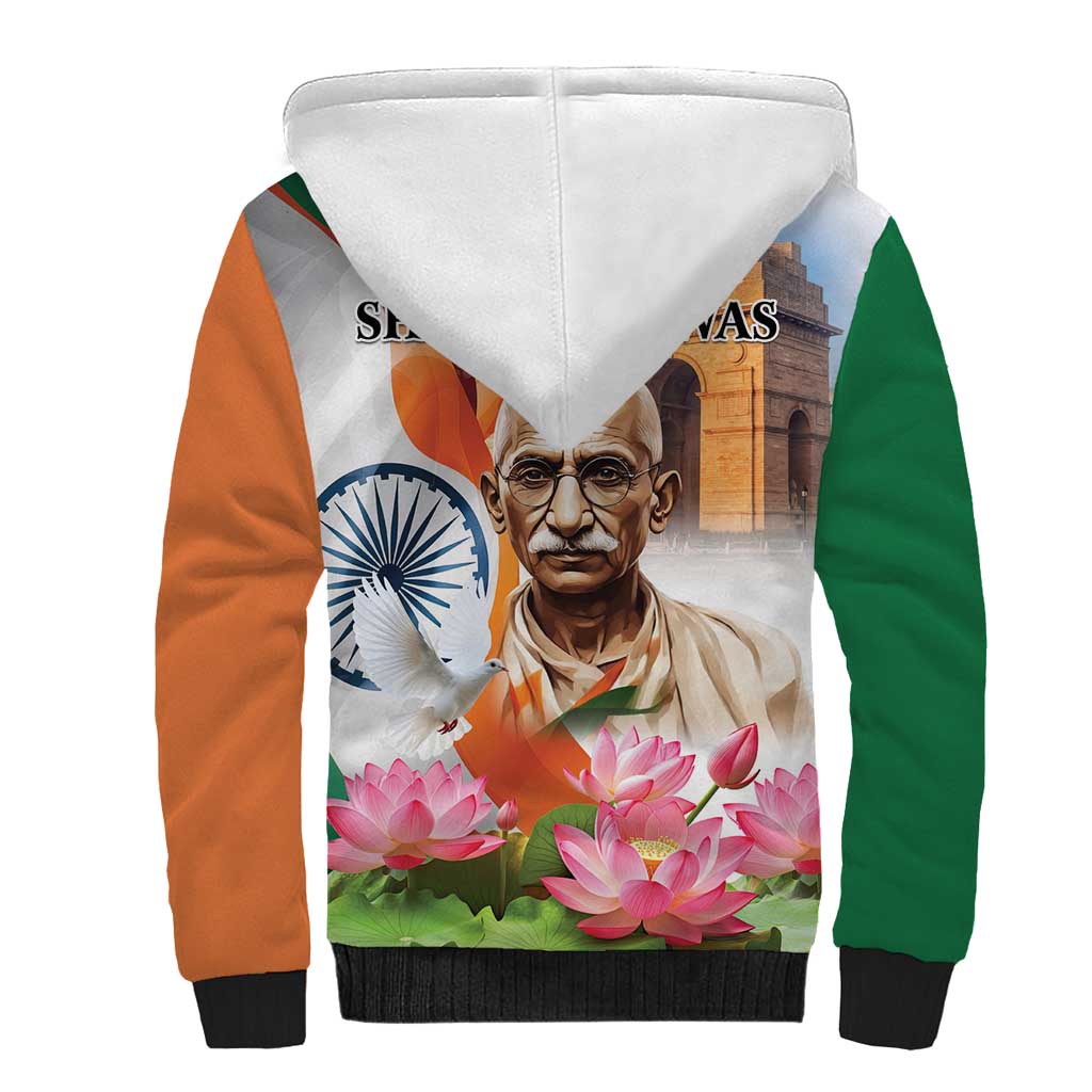 India Gandhi Martyr's Day Sherpa Hoodie Shaheed Diwas Ashoka Chakra - Wonder Print Shop