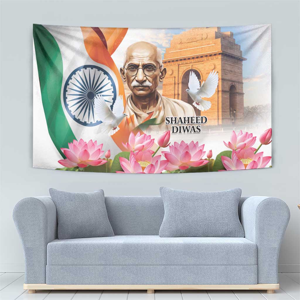 India Gandhi Martyr's Day Tapestry Shaheed Diwas Ashoka Chakra - Wonder Print Shop