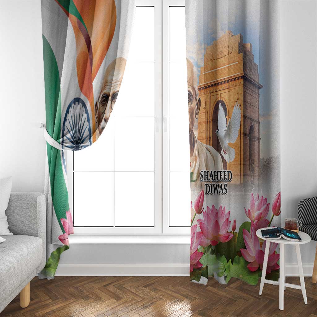 India Gandhi Martyr's Day Window Curtain Shaheed Diwas Ashoka Chakra - Wonder Print Shop