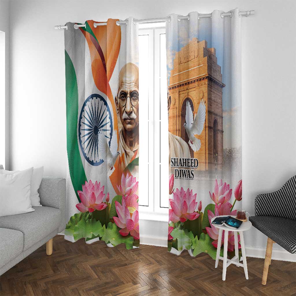 India Gandhi Martyr's Day Window Curtain Shaheed Diwas Ashoka Chakra - Wonder Print Shop