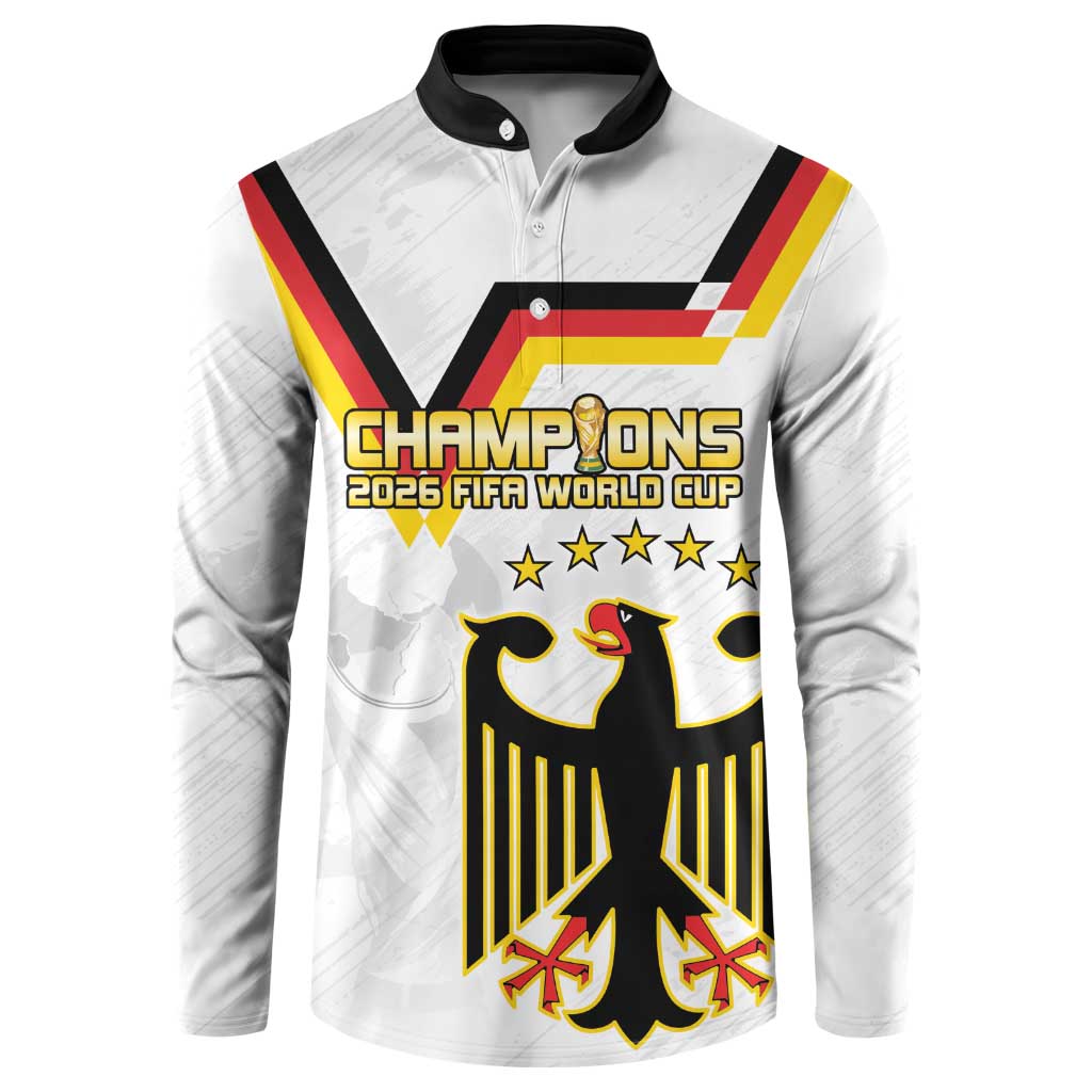 Custom Germany WC26 Future Champions Button Sweatshirt Die Nationalelf Road to 5 Stars - Wonder Print Shop