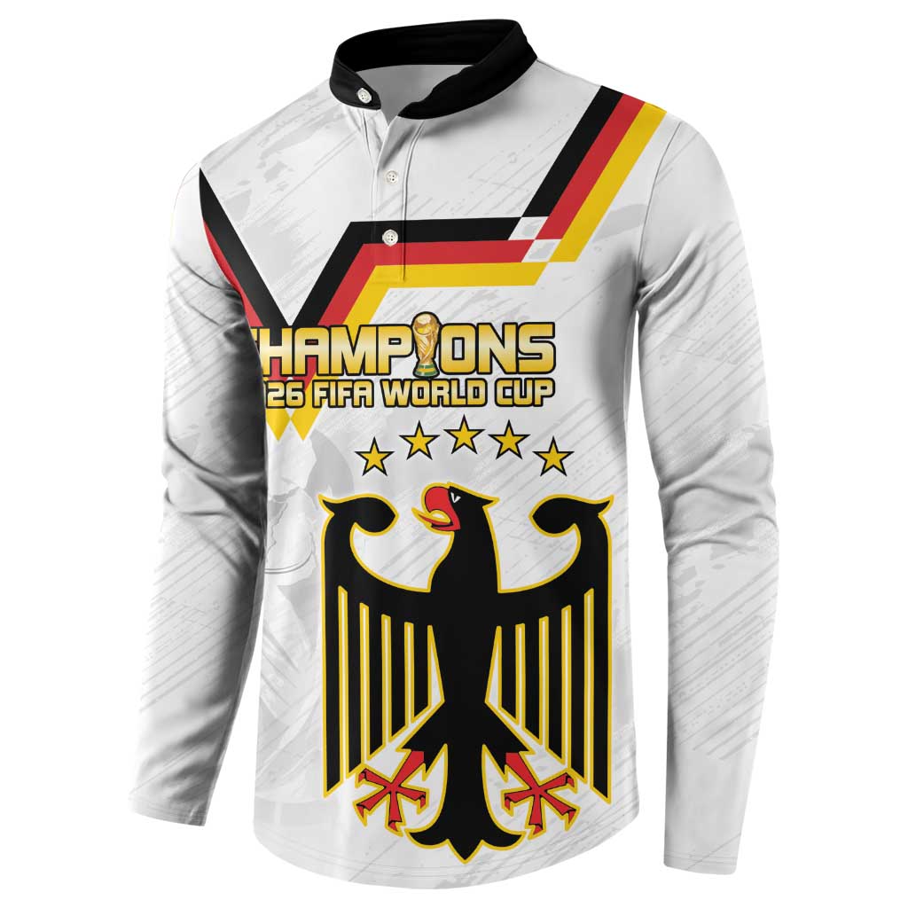 Custom Germany WC26 Future Champions Button Sweatshirt Die Nationalelf Road to 5 Stars - Wonder Print Shop