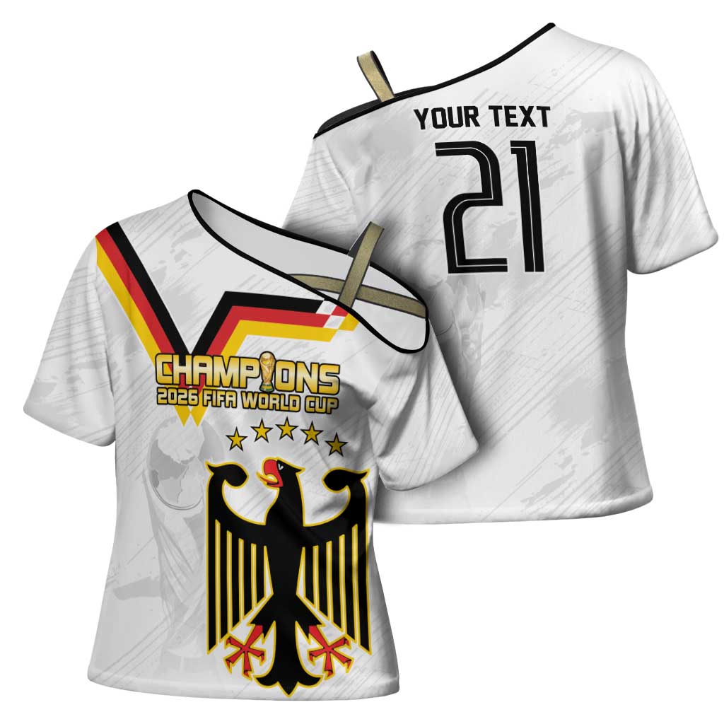 Custom Germany WC26 Future Champions Cross Shoulder Shirt Die Nationalelf Road to 5 Stars - Wonder Print Shop