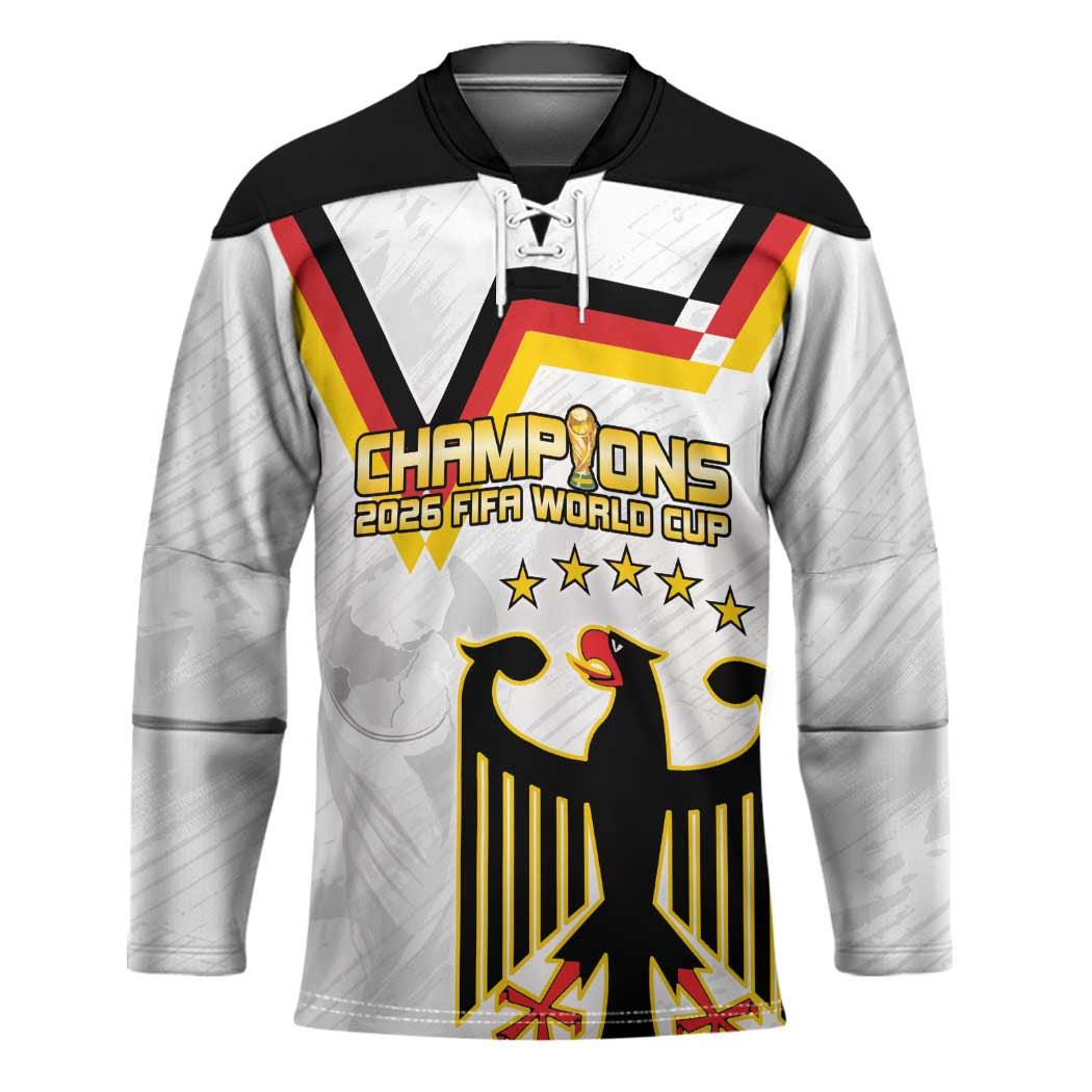 Custom Germany WC26 Future Champions Hockey Jersey Die Nationalelf Road to 5 Stars - Wonder Print Shop
