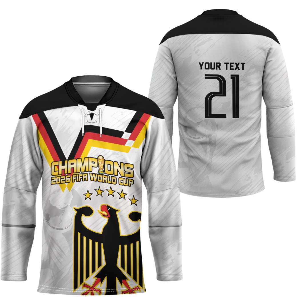 Custom Germany WC26 Future Champions Hockey Jersey Die Nationalelf Road to 5 Stars - Wonder Print Shop