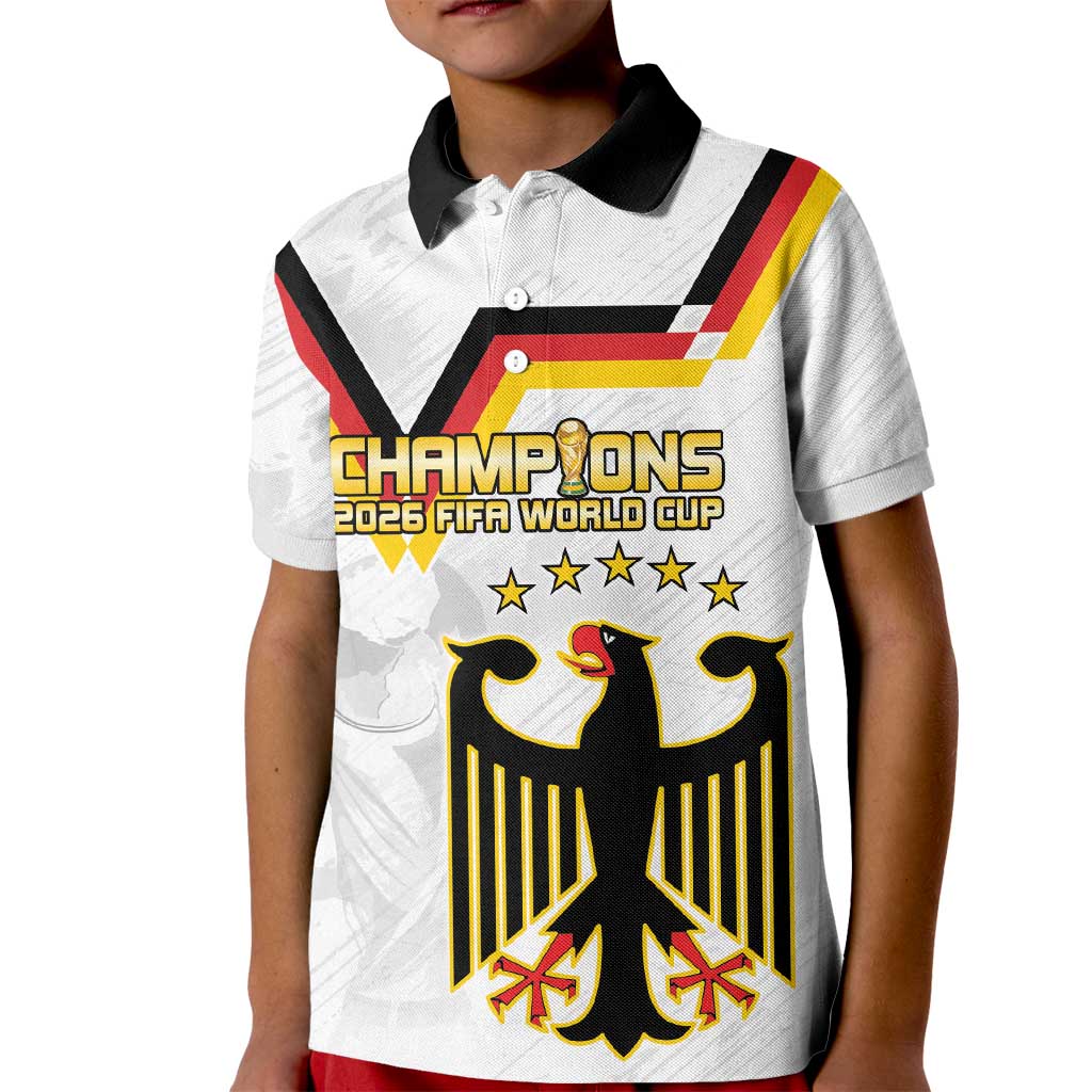 Custom Germany WC26 Future Champions Kid Polo Shirt Die Nationalelf Road to 5 Stars - Wonder Print Shop