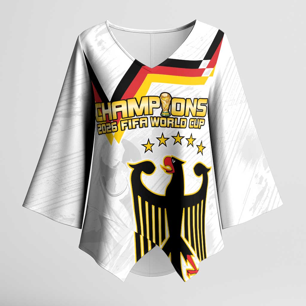 Custom Germany WC26 Future Champions Kimono Sleeve Blouse Die Nationalelf Road to 5 Stars - Wonder Print Shop