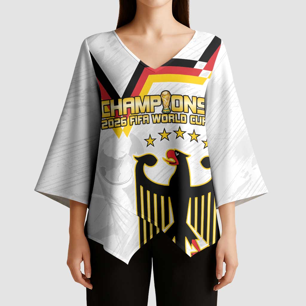 Custom Germany WC26 Future Champions Kimono Sleeve Blouse Die Nationalelf Road to 5 Stars - Wonder Print Shop