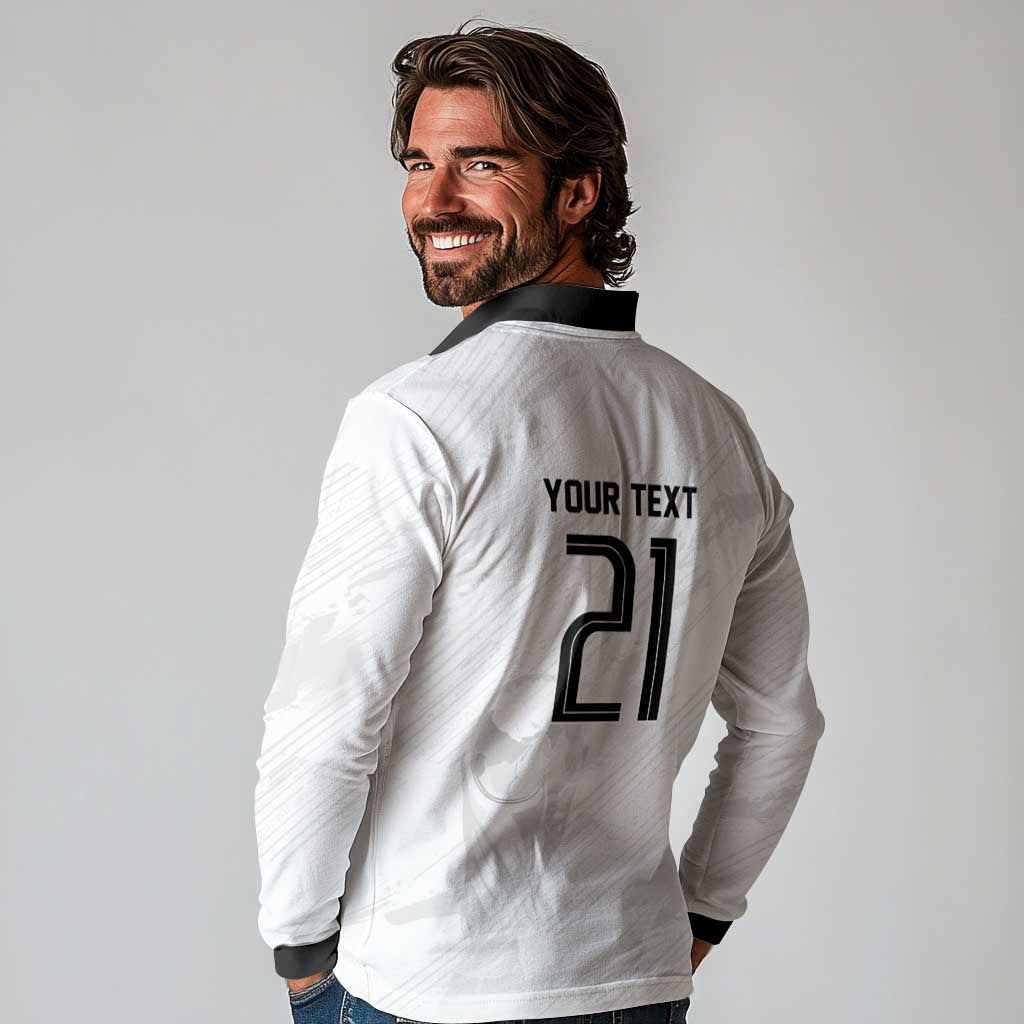 Custom Germany WC26 Future Champions Long Sleeve Polo Shirt Die Nationalelf Road to 5 Stars - Wonder Print Shop