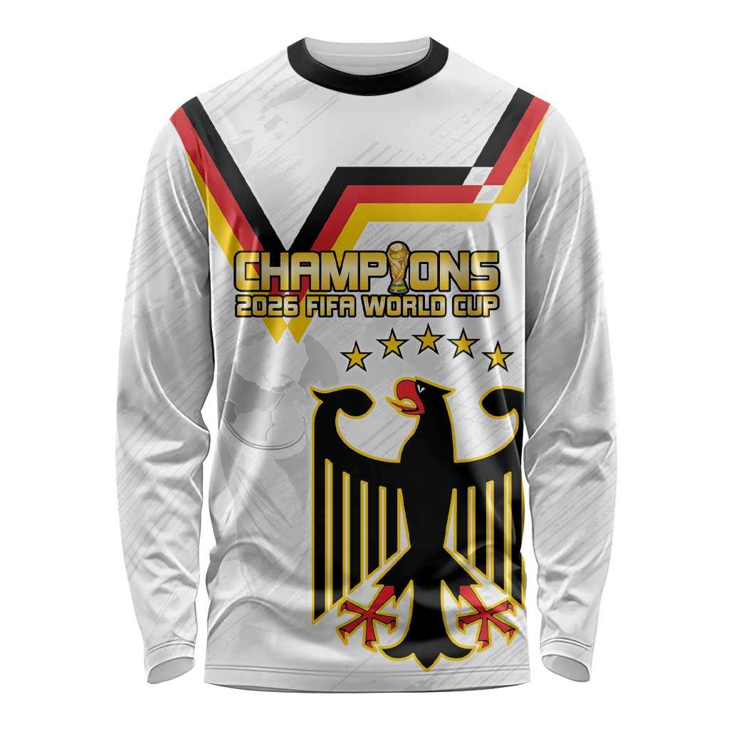 Custom Germany WC26 Future Champions Long Sleeve Shirt Die Nationalelf Road to 5 Stars - Wonder Print Shop