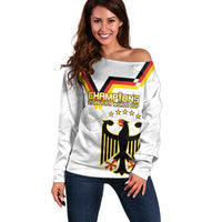Custom Germany WC26 Future Champions Off Shoulder Sweater Die Nationalelf Road to 5 Stars - Wonder Print Shop