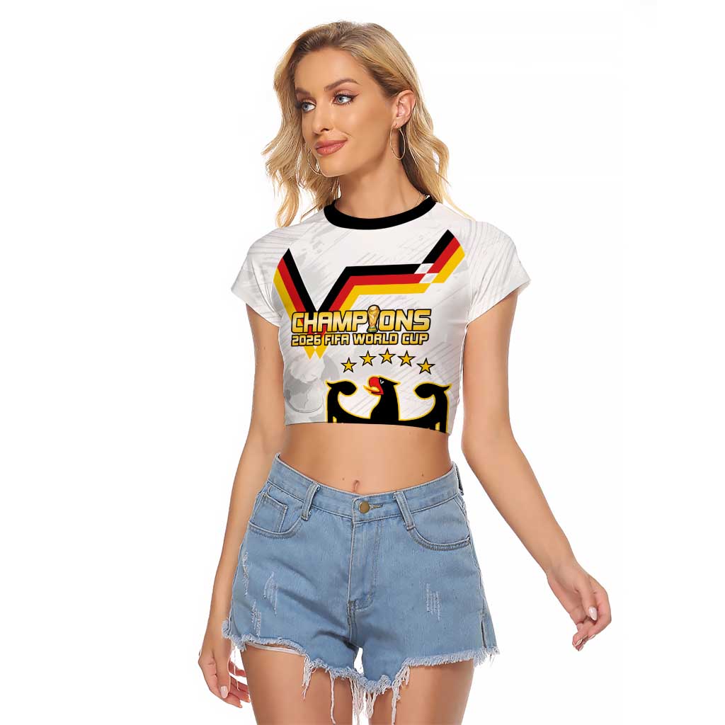 Custom Germany WC26 Future Champions Raglan Cropped T Shirt Die Nationalelf Road to 5 Stars - Wonder Print Shop