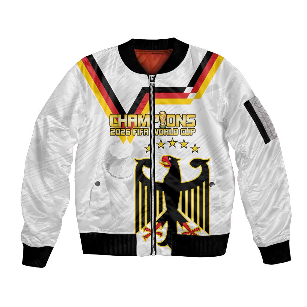 Custom Germany WC26 Future Champions Sleeve Zip Bomber Jacket Die Nationalelf Road to 5 Stars - Wonder Print Shop