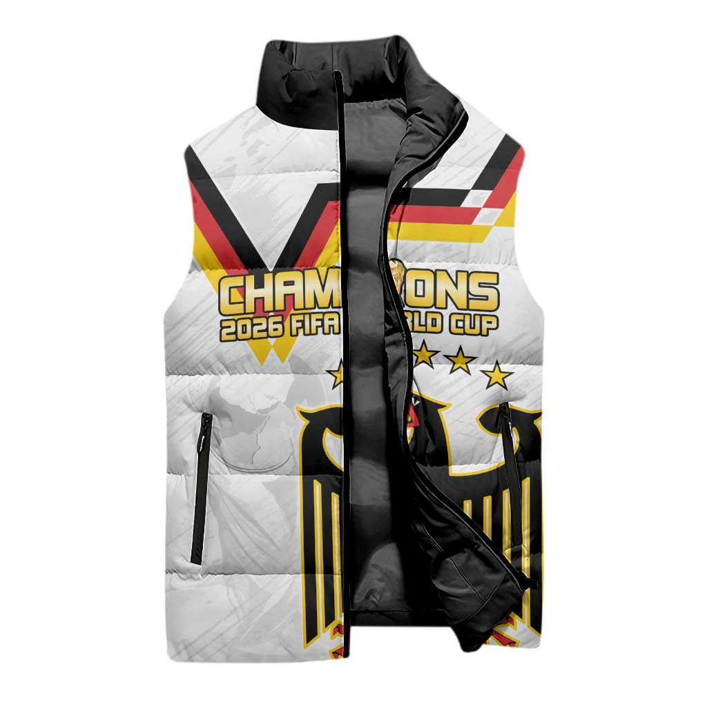 Custom Germany WC26 Future Champions Sleeveless Puffer Jacket Die Nationalelf Road to 5 Stars - Wonder Print Shop