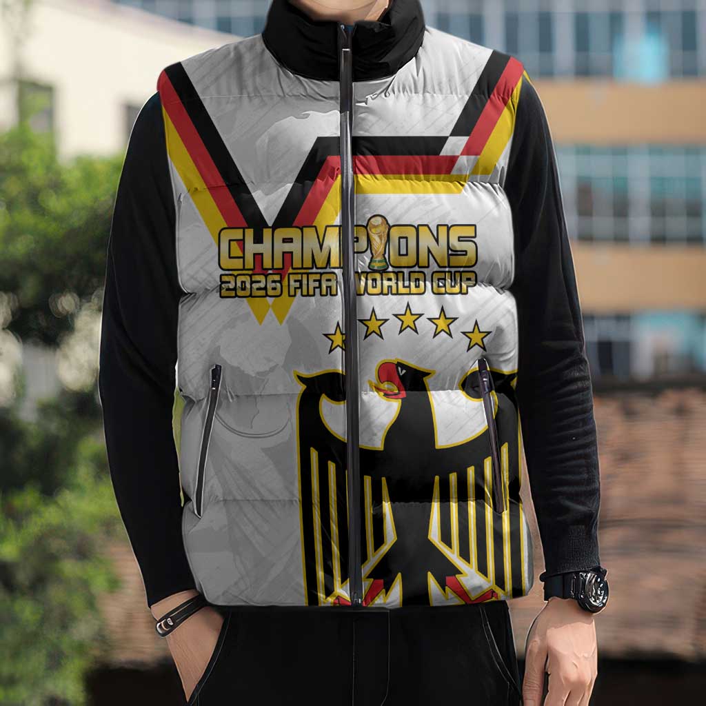Custom Germany WC26 Future Champions Sleeveless Puffer Jacket Die Nationalelf Road to 5 Stars - Wonder Print Shop