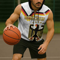 Custom Germany WC26 Future Champions Sleeveless Zip Hoodie Die Nationalelf Road to 5 Stars - Wonder Print Shop