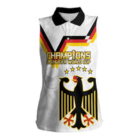 Custom Germany WC26 Future Champions Women Sleeveless Polo Shirt Die Nationalelf Road to 5 Stars - Wonder Print Shop
