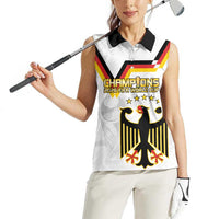 Custom Germany WC26 Future Champions Women Sleeveless Polo Shirt Die Nationalelf Road to 5 Stars - Wonder Print Shop