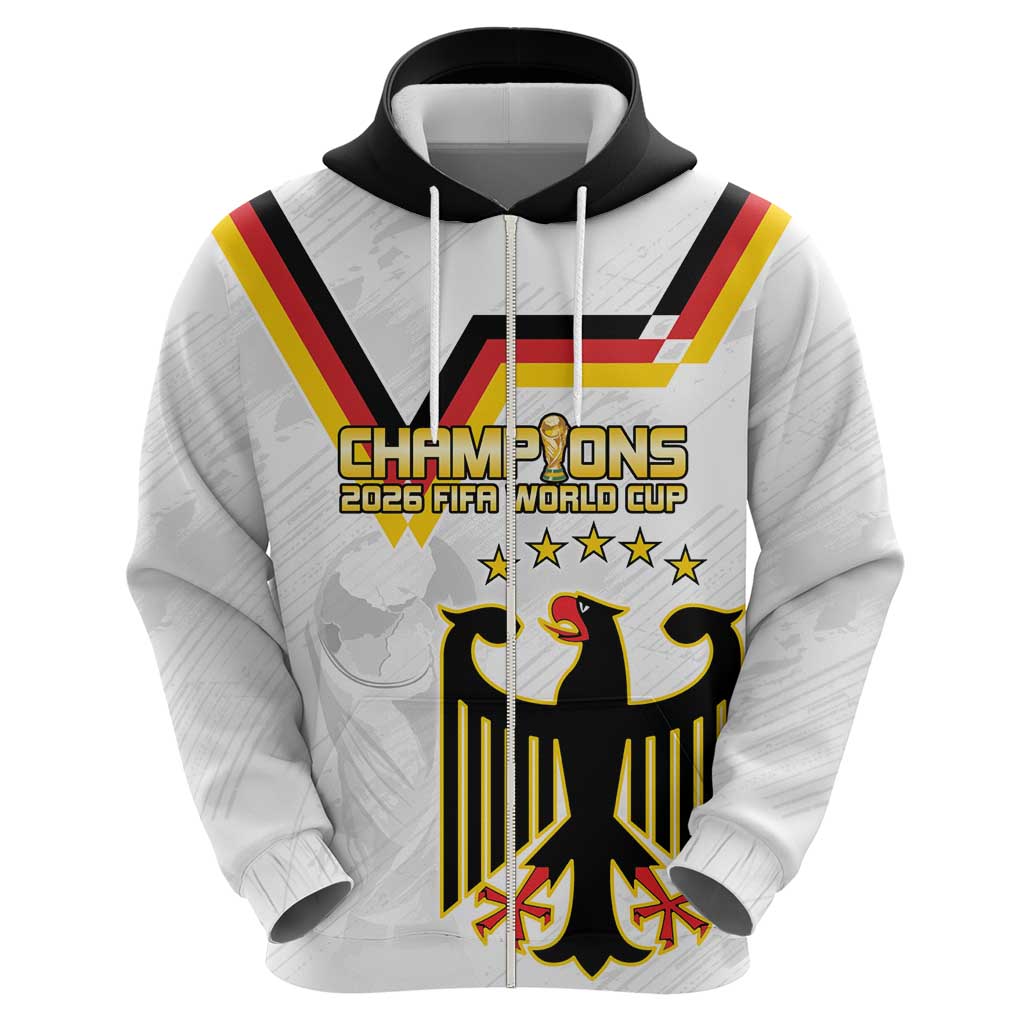 Custom Germany WC26 Future Champions Zip Hoodie Die Nationalelf Road to 5 Stars - Wonder Print Shop