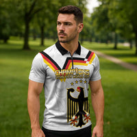Custom Germany WC26 Future Champions Zipper Polo Shirt Die Nationalelf Road to 5 Stars - Wonder Print Shop