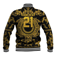 World Football 2026 Italy Custom Baseball Jacket Black Gold Baroque Medusa Edition - Wonder Print Shop