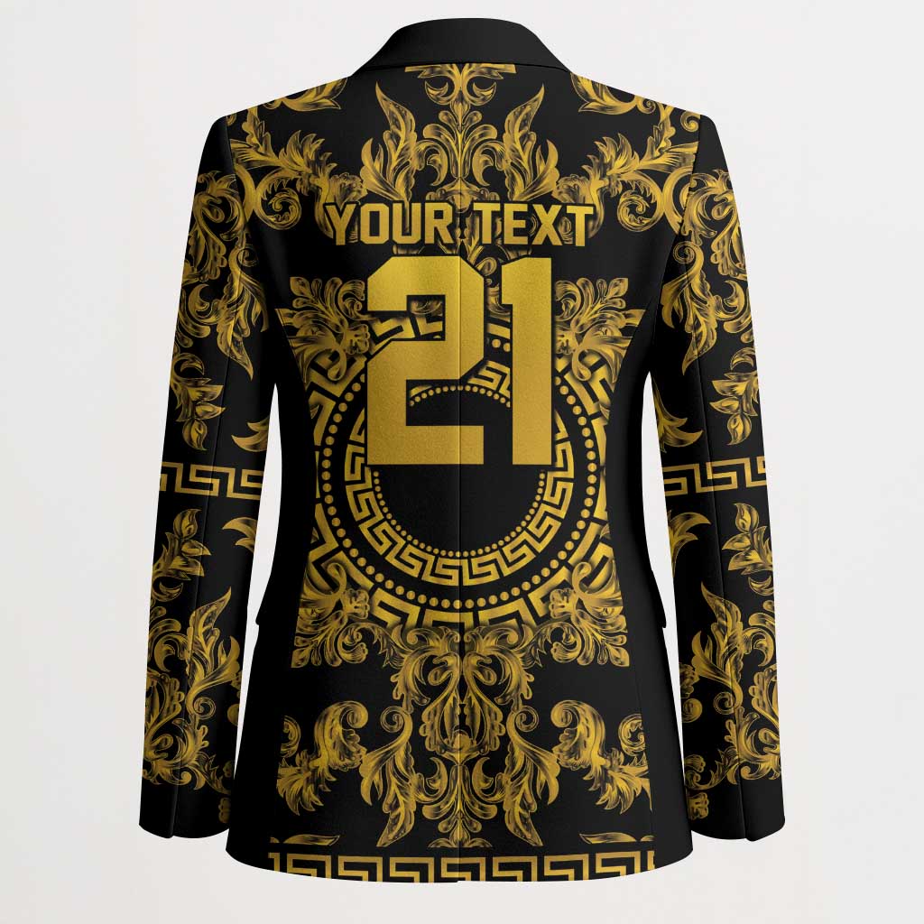 World Football 2026 Italy Custom Blazer Black Gold Baroque Medusa Edition - Wonder Print Shop