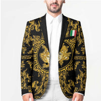 World Football 2026 Italy Custom Blazer Black Gold Baroque Medusa Edition - Wonder Print Shop