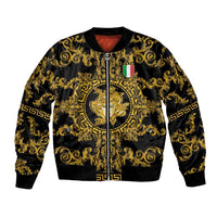 World Football 2026 Italy Custom Bomber Jacket Black Gold Baroque Medusa Edition - Wonder Print Shop