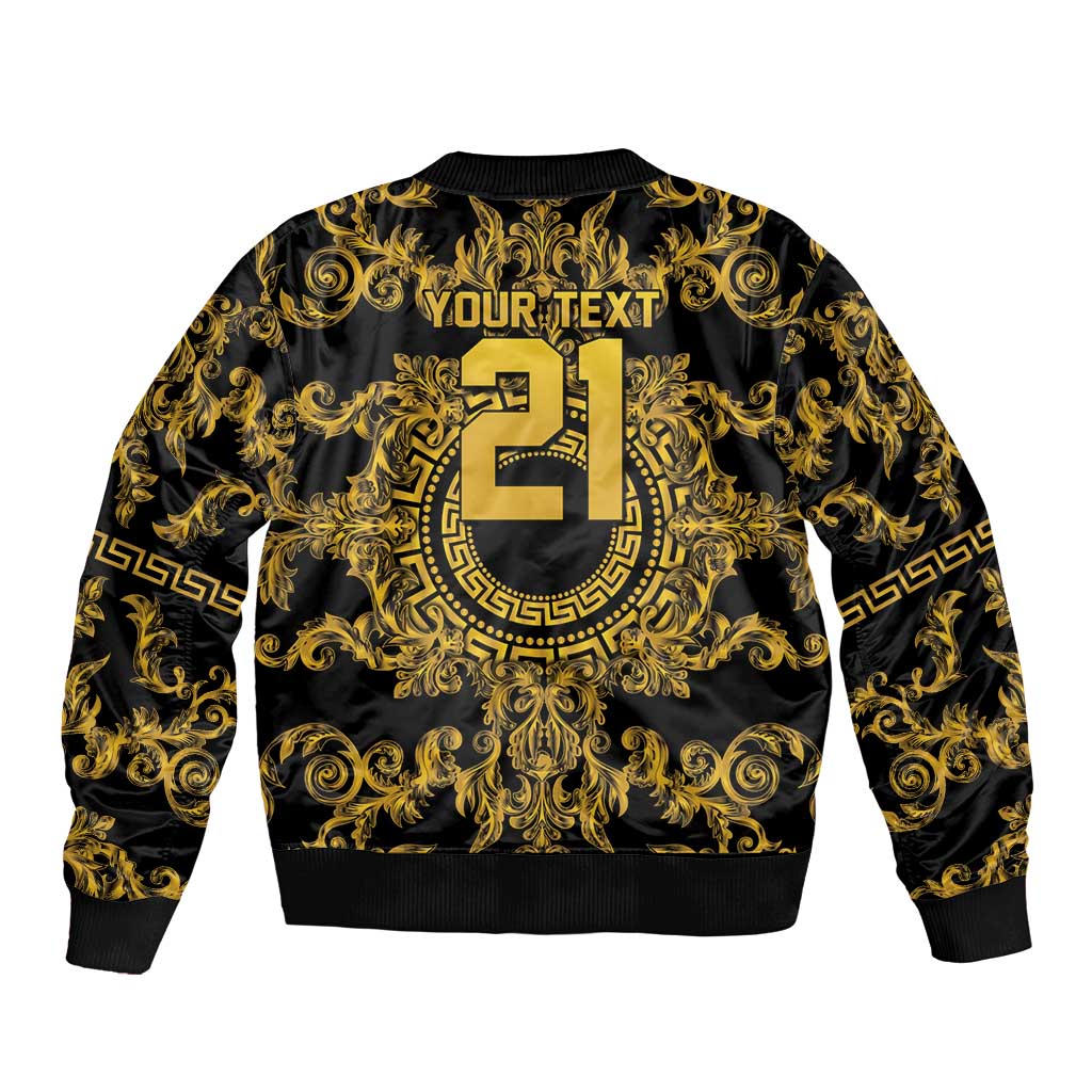 World Football 2026 Italy Custom Bomber Jacket Black Gold Baroque Medusa Edition - Wonder Print Shop