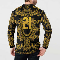 World Football 2026 Italy Custom Button Sweatshirt Black Gold Baroque Medusa Edition - Wonder Print Shop