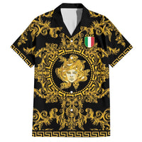 World Football 2026 Italy Custom Hawaiian Shirt Black Gold Baroque Medusa Edition - Wonder Print Shop