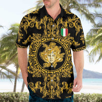 World Football 2026 Italy Custom Hawaiian Shirt Black Gold Baroque Medusa Edition - Wonder Print Shop