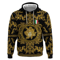 World Football 2026 Italy Custom Hoodie Black Gold Baroque Medusa Edition - Wonder Print Shop