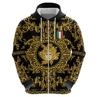 World Football 2026 Italy Custom Hoodie Black Gold Baroque Medusa Edition - Wonder Print Shop