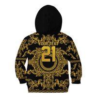 World Football 2026 Italy Custom Kid Hoodie Black Gold Baroque Medusa Edition - Wonder Print Shop