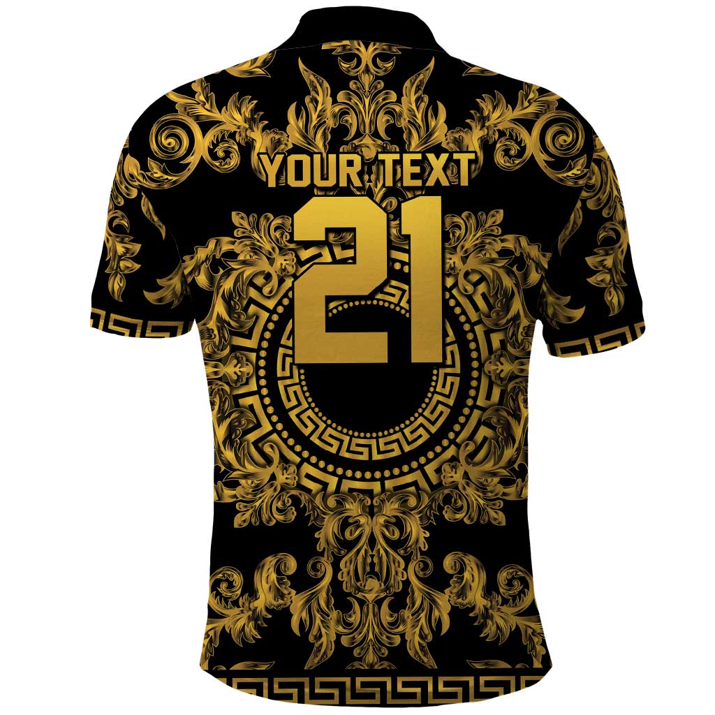 World Football 2026 Italy Custom Polo Shirt Black Gold Baroque Medusa Edition - Wonder Print Shop