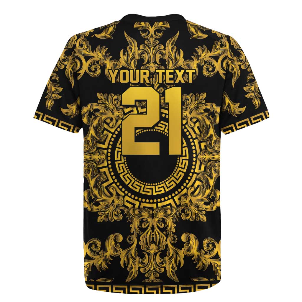 World Football 2026 Italy Custom Rugby Jersey Black Gold Baroque Medusa Edition - Wonder Print Shop
