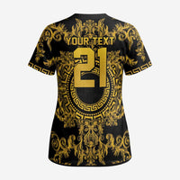 World Football 2026 Italy Custom Scrub Top Black Gold Baroque Medusa Edition - Wonder Print Shop