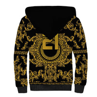 World Football 2026 Italy Custom Sherpa Hoodie Black Gold Baroque Medusa Edition - Wonder Print Shop
