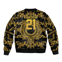 World Football 2026 Italy Custom Sleeve Zip Bomber Jacket Black Gold Baroque Medusa Edition - Wonder Print Shop
