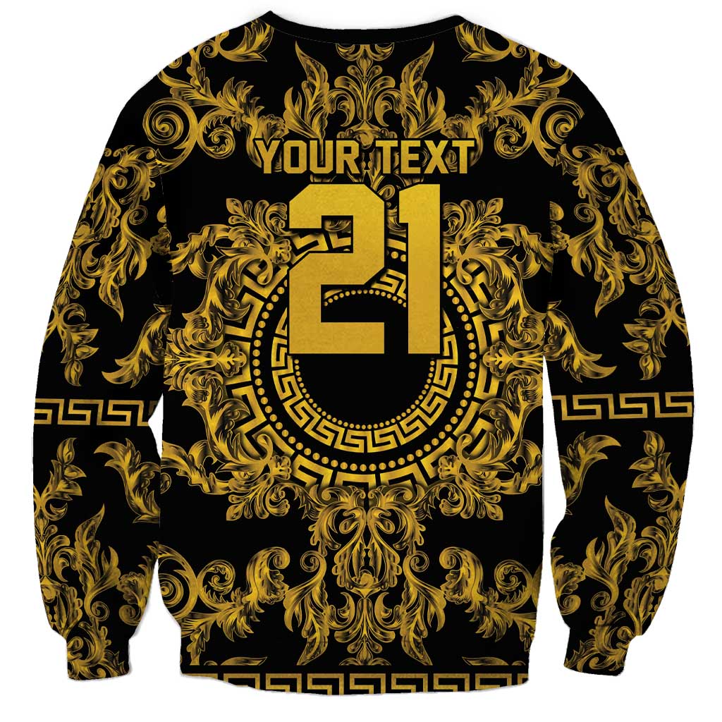 World Football 2026 Italy Custom Sweatshirt Black Gold Baroque Medusa Edition - Wonder Print Shop