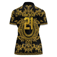 World Football 2026 Italy Custom Women Polo Shirt Black Gold Baroque Medusa Edition - Wonder Print Shop