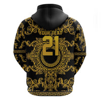 World Football 2026 Italy Custom Zip Hoodie Black Gold Baroque Medusa Edition - Wonder Print Shop